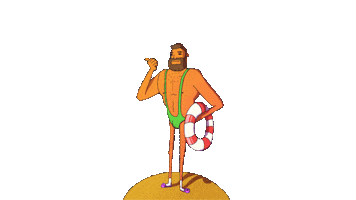 Beach Mankini Sticker