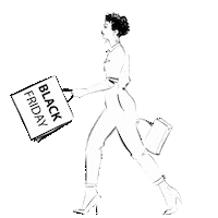 Sassy Black Friday Sticker by Hilbrand Bos Illustrator