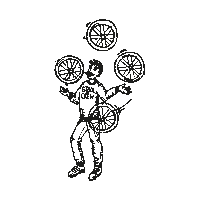 zweiradstadl fun bike wheel cyclist Sticker