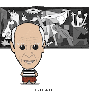 Art Pablo Sticker by Rite Rite