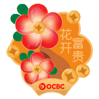 Spring Blossom Sticker by OCBC Bank