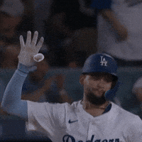 DodgersChat celebration baseball bye wave GIF