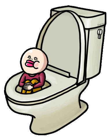 Spin Toilet Sticker by yu-san