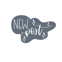 New Post Navy Sticker