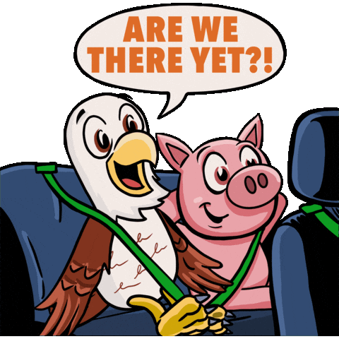 Excited Road Trip Sticker by VeeFriends