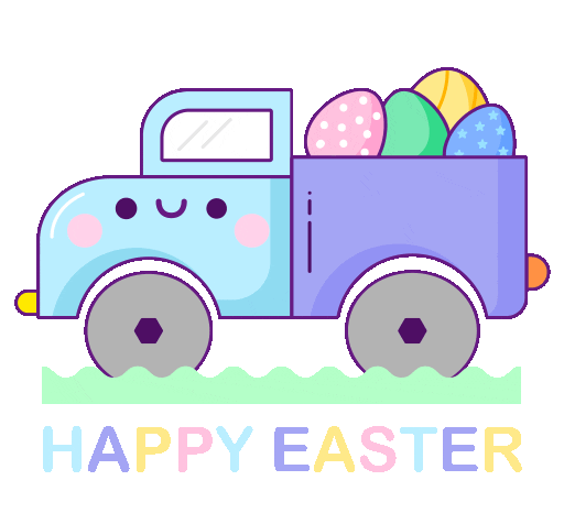 Happy Easter Eggs Sticker