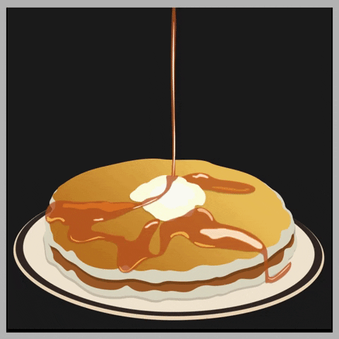wry_fungi giphyupload pancake syrup drizzle GIF