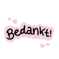 Thanks Hearts Sticker