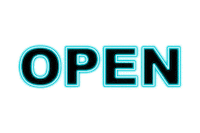 Neon Open Sign Sticker by Kilo Sale Zeeland