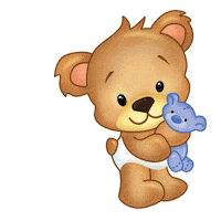 Chicolastic cartoon good morning kids bear Sticker