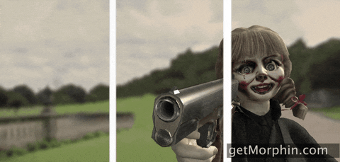 morphin giphyupload fight 3d horror GIF