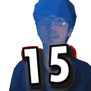 No 15 Number Sticker