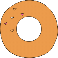 Eating Donut Sticker by Picaron Studio