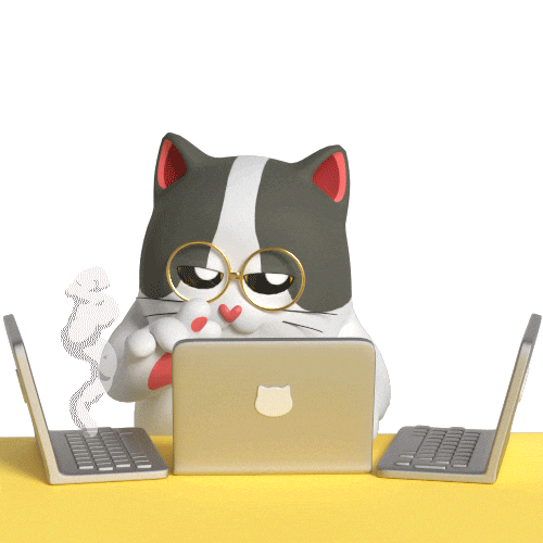 Cat Work Sticker by Liberty Cats Emojis
