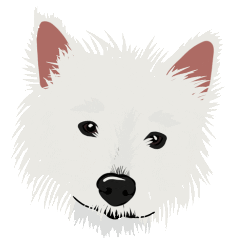 Blue Dog Sticker by HeARTs Speak