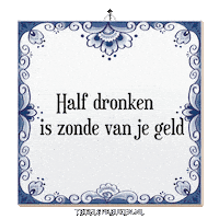 Wijsheid Genieten Sticker by Tegelspreuken.nl