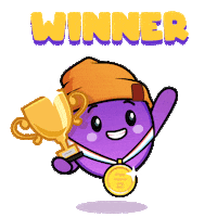 Gold Winning Sticker by The Grapes