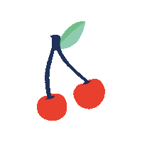 Red Cherry Health Sticker by babauba