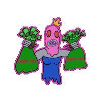 Money Hearts Sticker