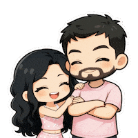 Happy Couple Love Sticker