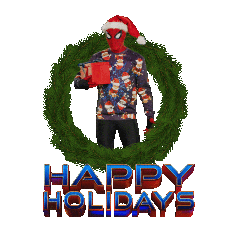 Merry Christmas Sticker by Spider-Man
