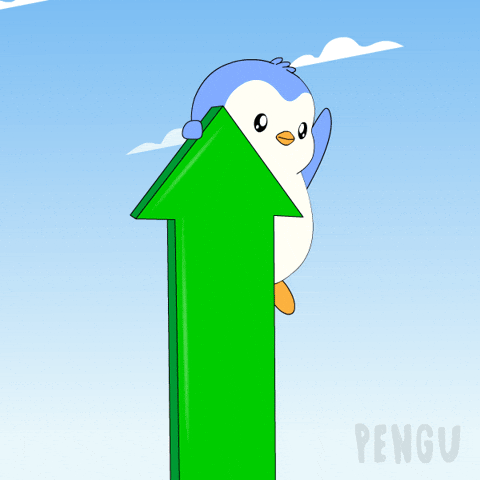 To The Moon Arrow GIF by Pudgy Penguins