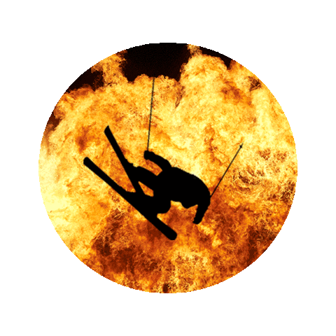 fire jump Sticker by Bogner