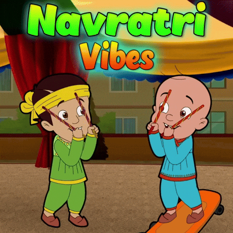 Durga Puja Navratri GIF by Chhota Bheem