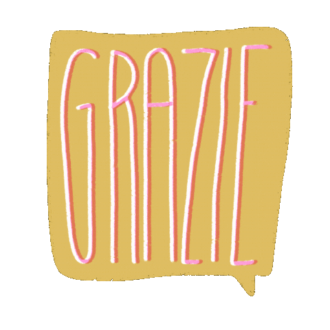 Italian Thank You Sticker by Qualcosa di Erre