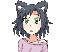 Cat Girl Laughing Sticker by Jin