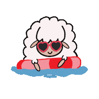 Behoumeh summer relax sheep fofo Sticker