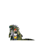 awesomeexhibition godzilla brickman minifigure minifig Sticker