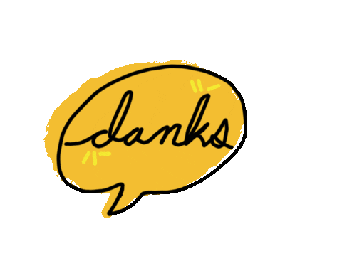 jennywakeandbake giphyupload word bubble danks jennywakeandbake Sticker