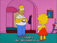 homer simpson hug GIF