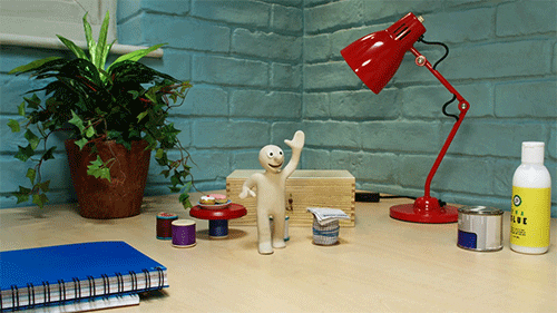 slapstick hello GIF by Aardman Animations