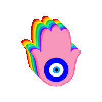 Evil Eye Rainbow Sticker