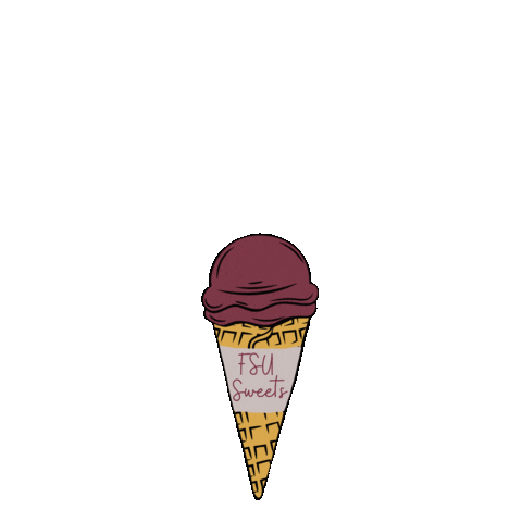 Ice Cream Gold Sticker by Florida State University