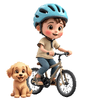 Boys Girls Cute Puppy Sticker