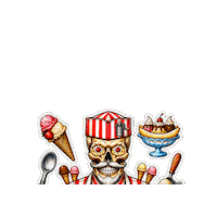 Descansar Ice Cream Sticker