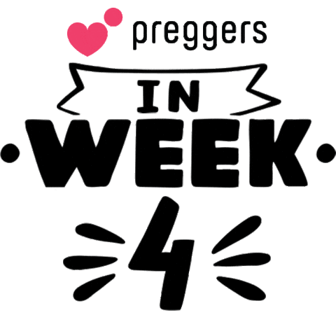Pregnancy Week 4 Sticker by Preggers