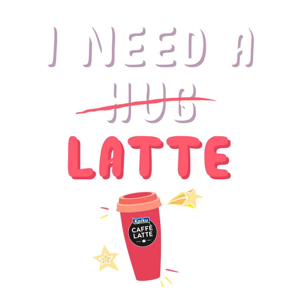 Coffee Hug Sticker by Kaiku Caffè Latte