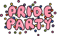 Party Party Rainbow Sticker by Poppy Deyes