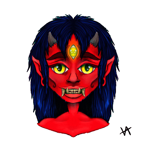 Vannemmo japan mythology oni Sticker