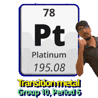 Pt Platinum Sticker