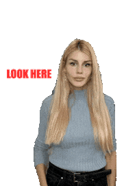 Look Here Sticker
