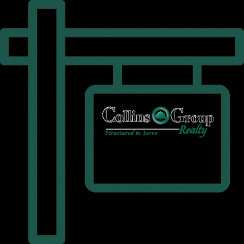 CollinsGroupRealty giphygifmaker real estate for sale sign collins group realty GIF