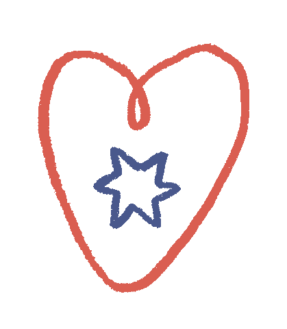 Pt Star Heart Sticker