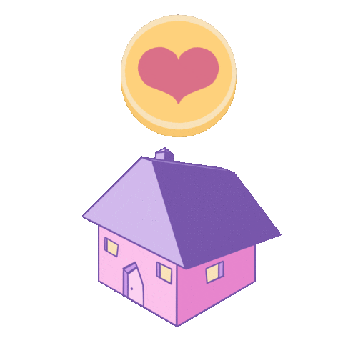 Aidadaism giphyupload giphystrobetesting aidadaism love coin over house Sticker