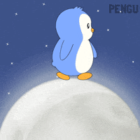 Explore To The Moon GIF by Pudgy Penguins