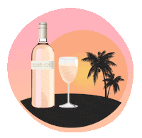 RoseGoldWine wine rose drinks dallas Sticker